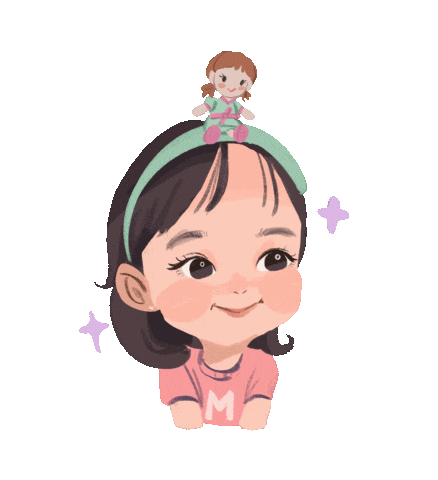 Happy Doll Sticker by Rafhi Dominic