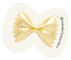 Pasta Bowtie Sticker by Wanderlustandco