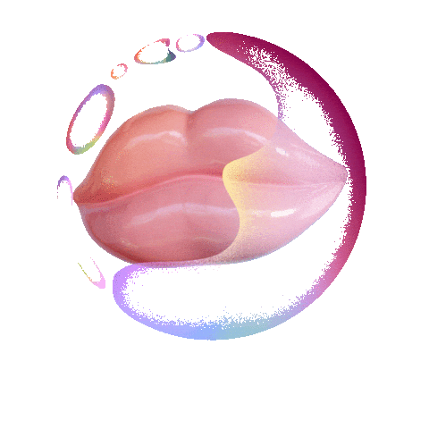 Pink Lips Sticker by Yves Jocham