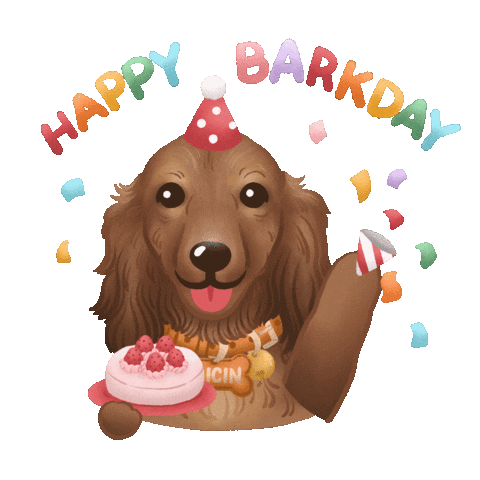 Happybarkday Sticker
