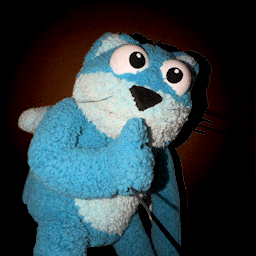 Blue Cat Puppet GIF by Airlearn