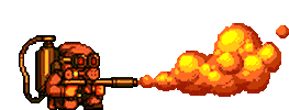 Mercenary Kings Flamethrower Sticker by Tribute Games