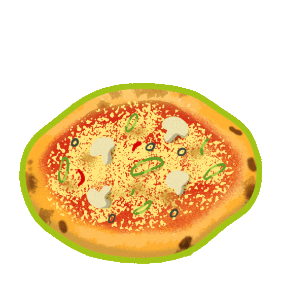 Hungry Pizza Sticker by Grupa Pingwina