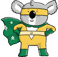 Superhero Koala Sticker