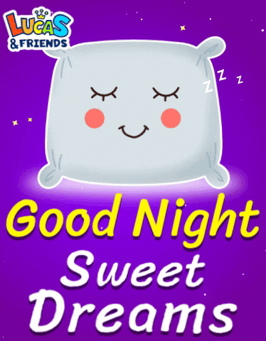 Tired Good Night GIF by Lucas and Friends by RV AppStudios