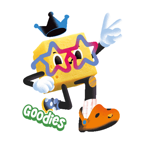 Peace Character Sticker by Goodies Kids Snacks