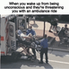 Ambulance ride motion meme