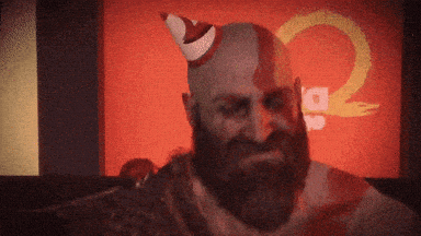 Giphy - Ron Swanson Kratos Dancing GIF by PlayStation