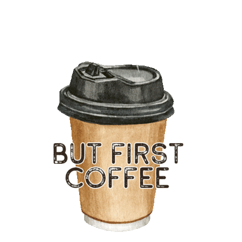 Good Morning Coffee Sticker by P13PaperProducts