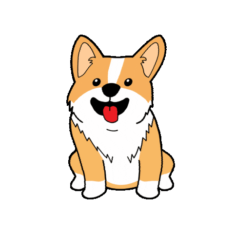 Cute Corgi Sticker by Petique, Inc.