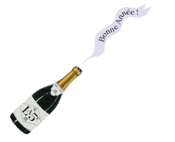 Happy New Year Champagne Sticker by La5e