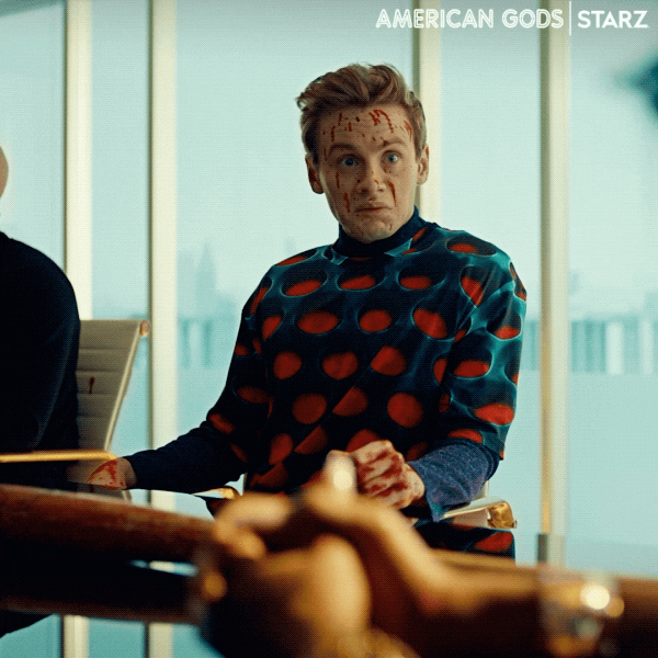 Bruce Langley Reaction GIF by American Gods