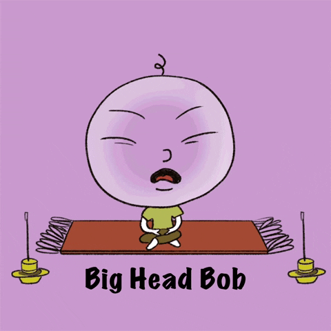 BigHeadBob meditation calm anxiety om GIF