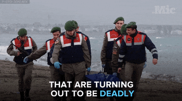 drowning syrian refugees GIF