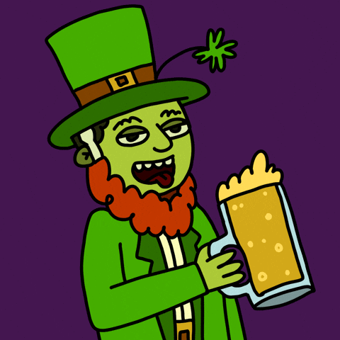Drunk St Patricks Day GIF by herbertonic