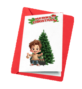 Boys Girls Christmas Sticker