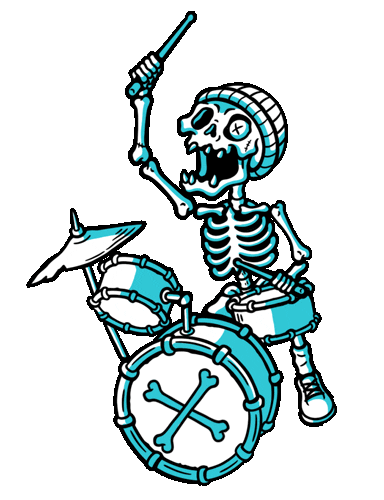 Skull Skeleton Sticker by Wytchlab