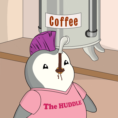 Good Morning Coffee GIF by Pudgy Penguins