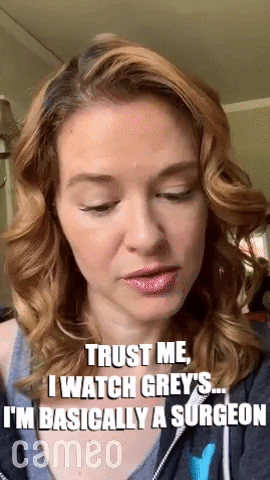 Greys Anatomy Doctor GIF by Cameo education, doctor, hospital, sarcasm, confident, medicine, greys anatomy, dramatic, surgery, surgeon, i got this, cameo, trust me, medical school, april kepner, skilled, sarah drew, trained, grey sloan memorial hospital, i know what im doing
