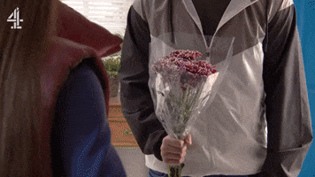 Flowers Giving GIF by Hollyoaks