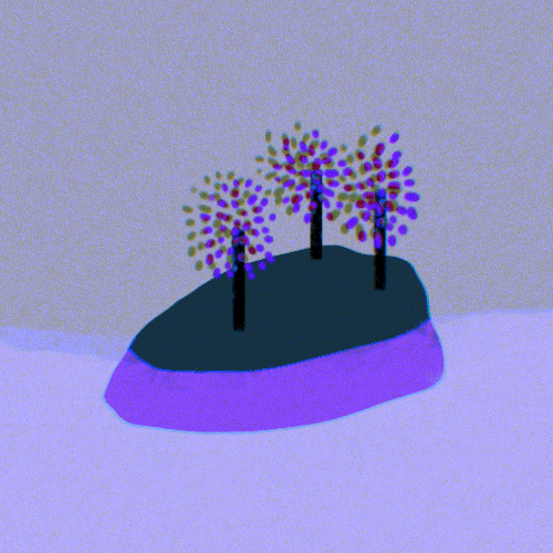 cruzarama water wave purple trees GIF