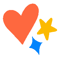 Heart Star Sticker