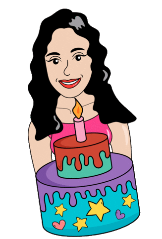 Happy Birthday Cake Sticker