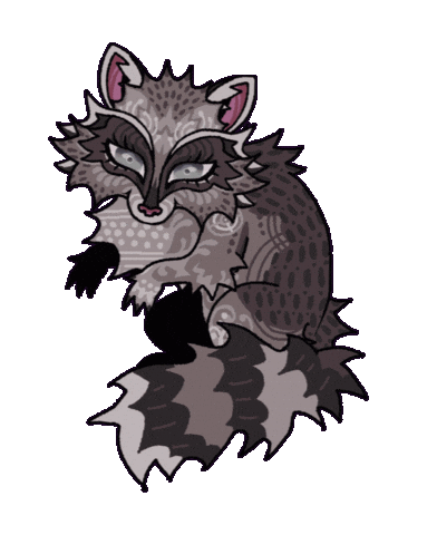 Raccoon Tail Wagging Sticker