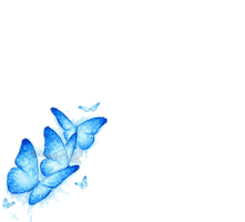 Blue Butterfly Sticker by Mo - Ash