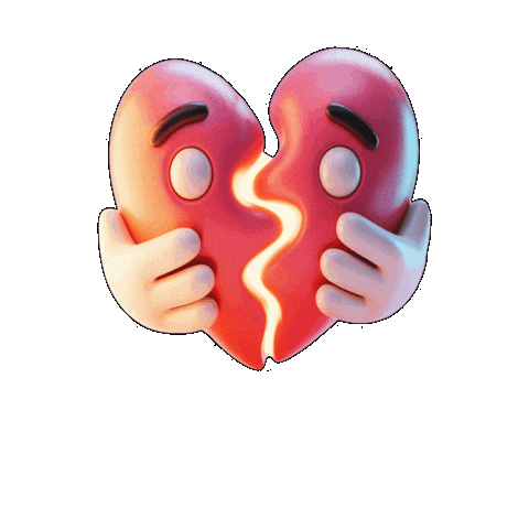 Broken Heart Love Sticker by Seorang Zaki