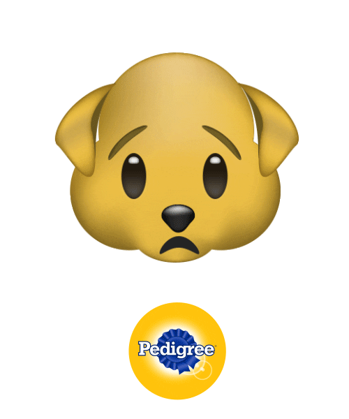 Sad Dog Sticker by Pedigree