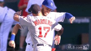 eric hosmer hug GIF by MLB