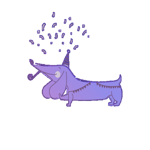 Party Dog Sticker by Träumeland