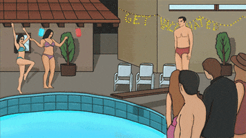 Pool Party Swimming GIF by Amplifier Art