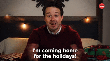 Coming Home Happy Holidays GIF by BuzzFeed
