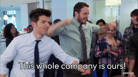 Excited Parks And Recreation GIF by PeacockTV