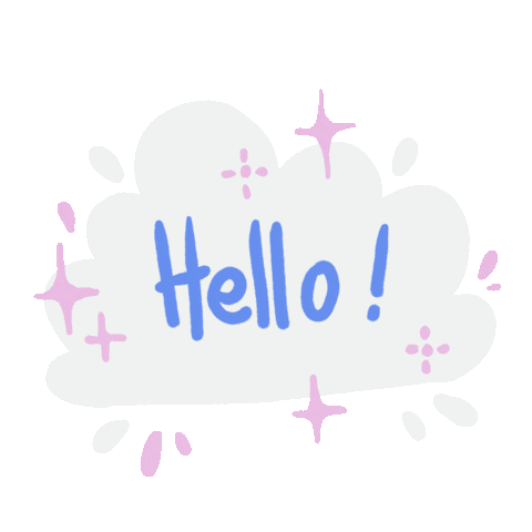 Cloud Hello Sticker by Aadorah