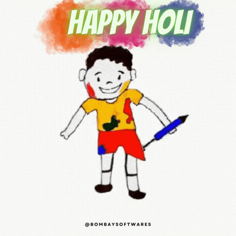 Holi Festival Colors GIF by Bombay Softwares