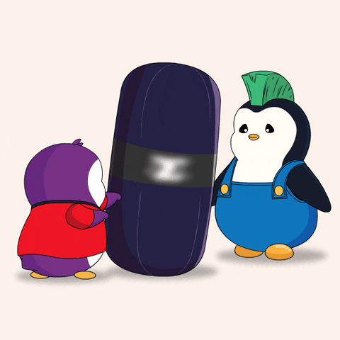 Training Boxing GIF by Pudgy Penguins