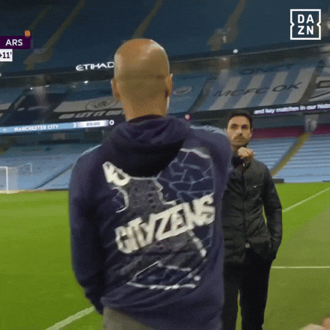 Manchester City Fist Bump GIF by DAZN