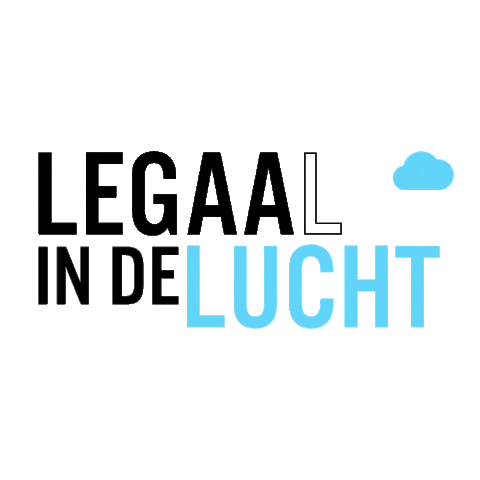 Legaal in de lucht Sticker
