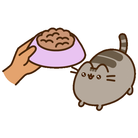 Hungry Feed Me Sticker by Pusheen