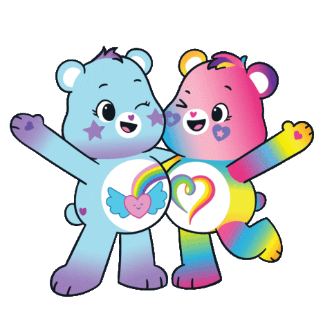 Cute Care Bears Rainbow Cartoon Clear Transparent Fun iPhone 