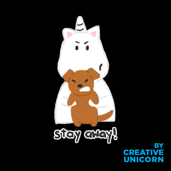 Angry Stayaway GIF by Creative Unicorn