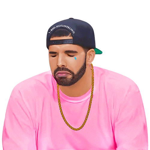 Drake Crying Sticker by Case Gods