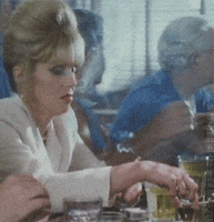 absolutely fabulous drinking GIF