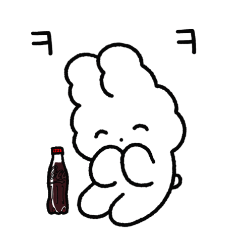 토끼 코카콜라 Sticker by kim_mi_myo