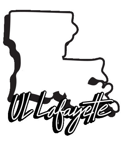 Ul Lafayette Love Sticker by University of Louisiana at Lafayette