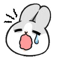 Sad Bunny Sticker by YUKIJI