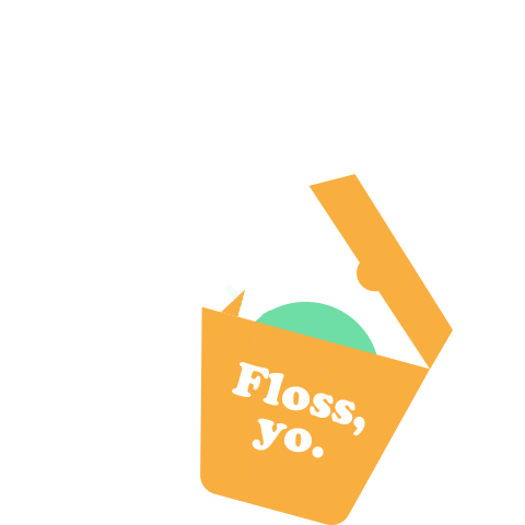 Floss Ortho Sticker by Meyer Orthodontics